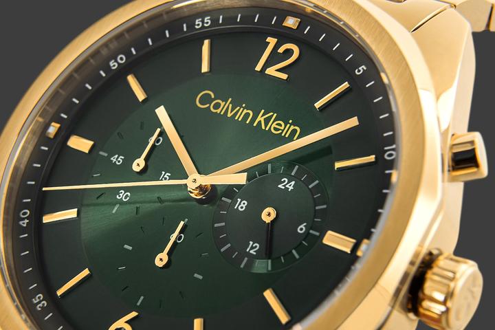 Produktbild Calvin Klein CK25200266 Force Heren Horloge - Mineraalglas - Staal - Goudkleurig - 45 mm breed - Quartz - V (Analoguhr, 45 mm)