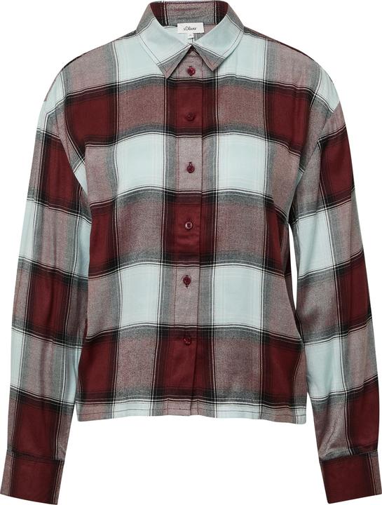 Immagine prodotto s.Oliver Bluse Karierte Hemdbluse aus Viskosemix mit Raffung (42)