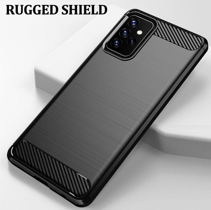 Produktbild Screenguard Samsung Galaxy A72 Hülle Carbon Brushed Soft TPU (Samsung Galaxy A72)