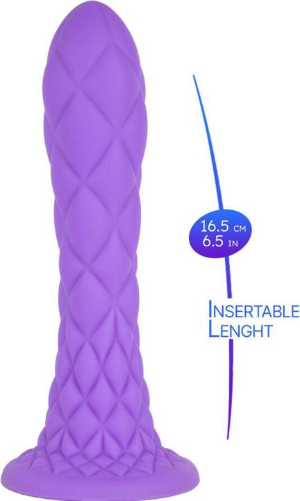 Actual product image Silexd Dreamy Dildo Fantasy Flüssigsilikon Thermoreaktiv Violett 18,5 Cm