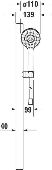Actual product image Duravit Showers and accessories Shower set 800, 3jet chrome, high-gloss white (3 Beam types, 9 l/min)