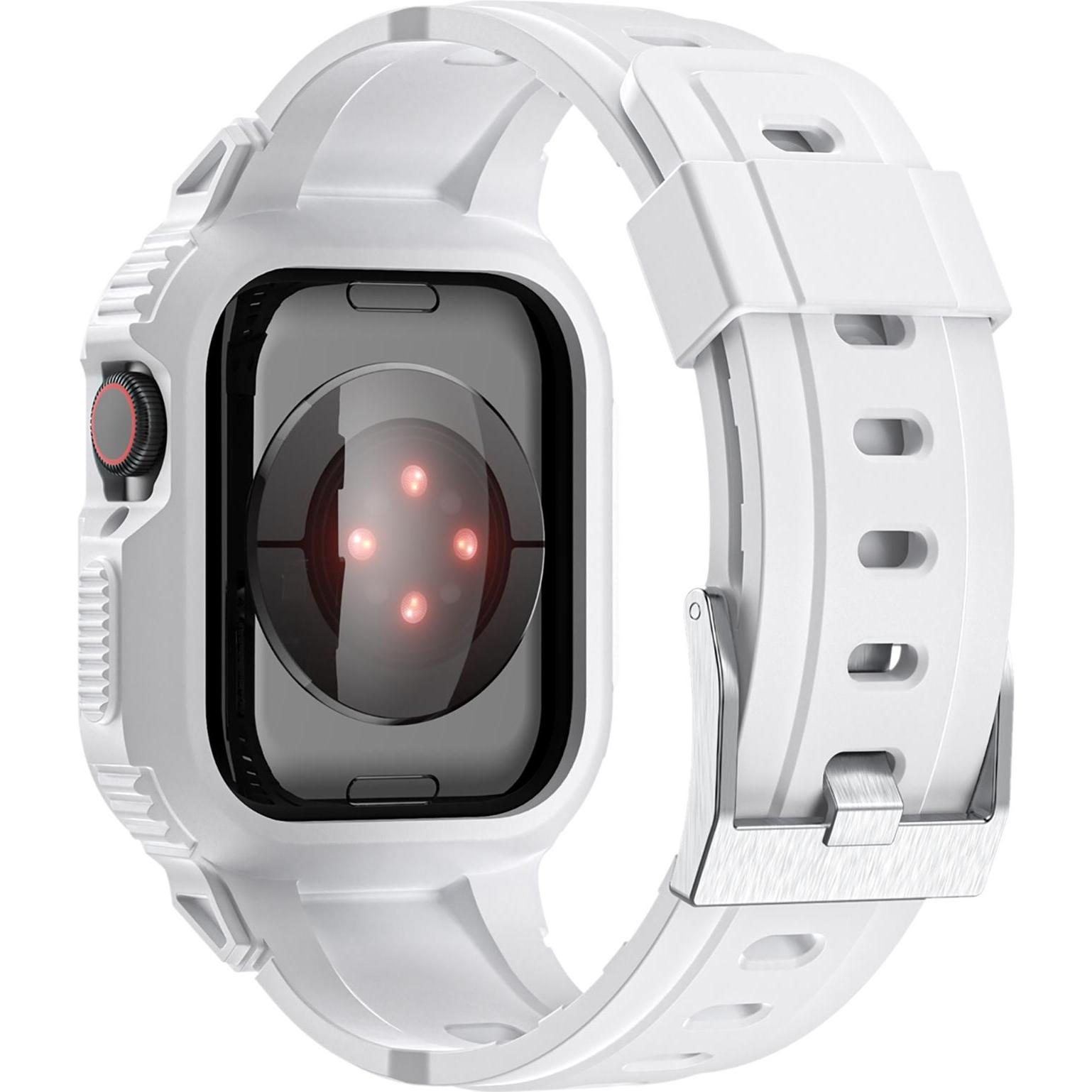 Avizar Ersatzarmband (Silikon, Apple Watch Ultra), Uhrenarmband, Weiss