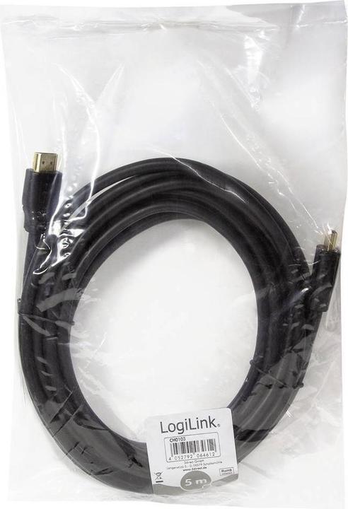 Actual product image LogiLink HDMI (Typ A) — HDMI (Typ A) (5 m, HDMI, 2.0)