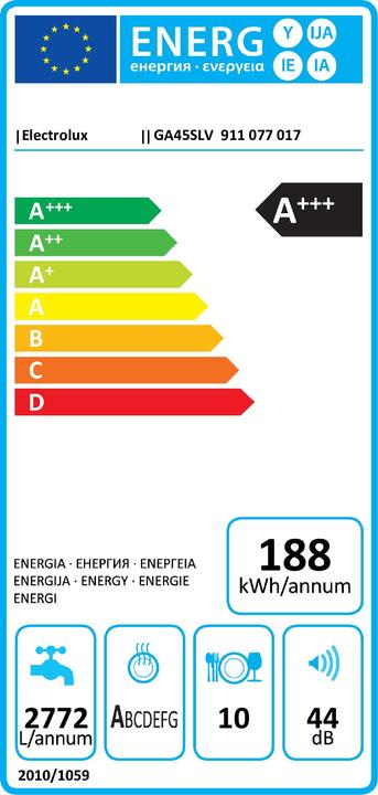 Energy Label Electrolux Ga45slv