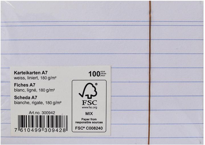 Image du produit Office Fiches d'information (A7, 180 g/m²)