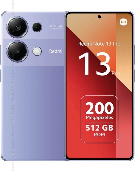 Xiaomi Redmi Note 13 Pro (256 GB, Lavanderia viola, 6.67", Doppia SIM Ibrida, 200 Mpx, 4G)