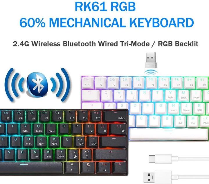 Actual product image Royal Kludge RK61 (US, Cable, Wireless)