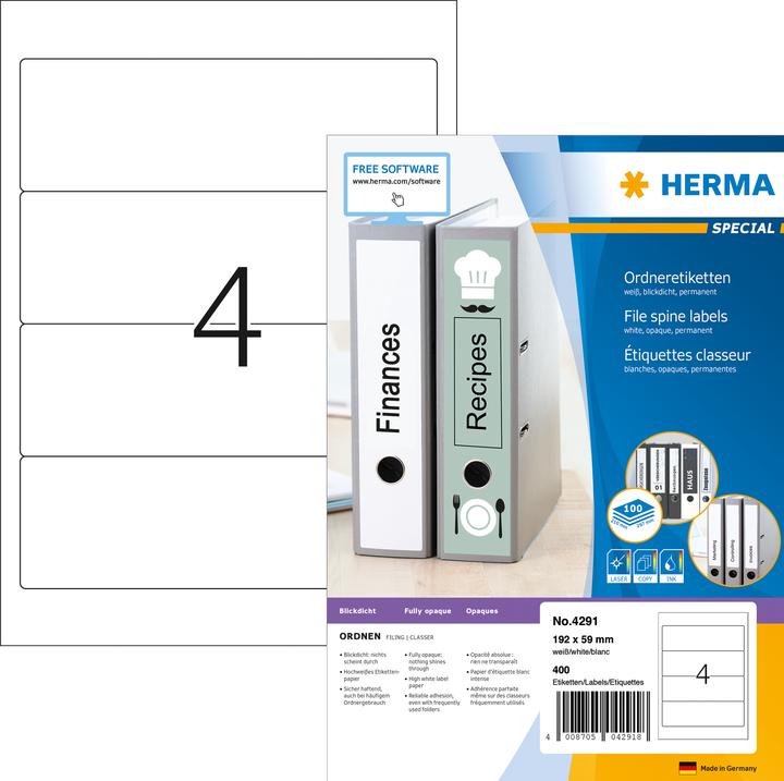 Produktbild HERMA Ordneretiketten A4