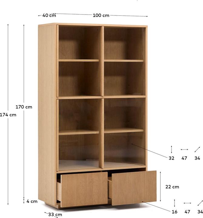 Produktbild Kave Home Helvine (100 x 40 x 174 cm)