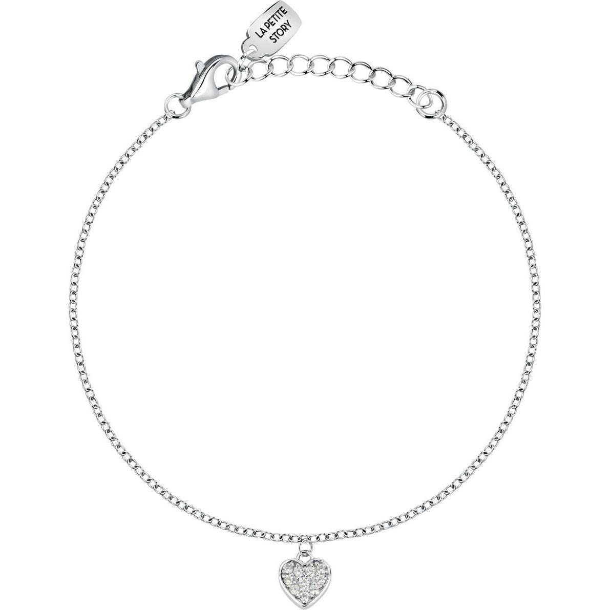La Petite Story, Armschmuck, Silver bracelet with a heart Silver LPS05AWV30, (16 cm, 925er Silber)