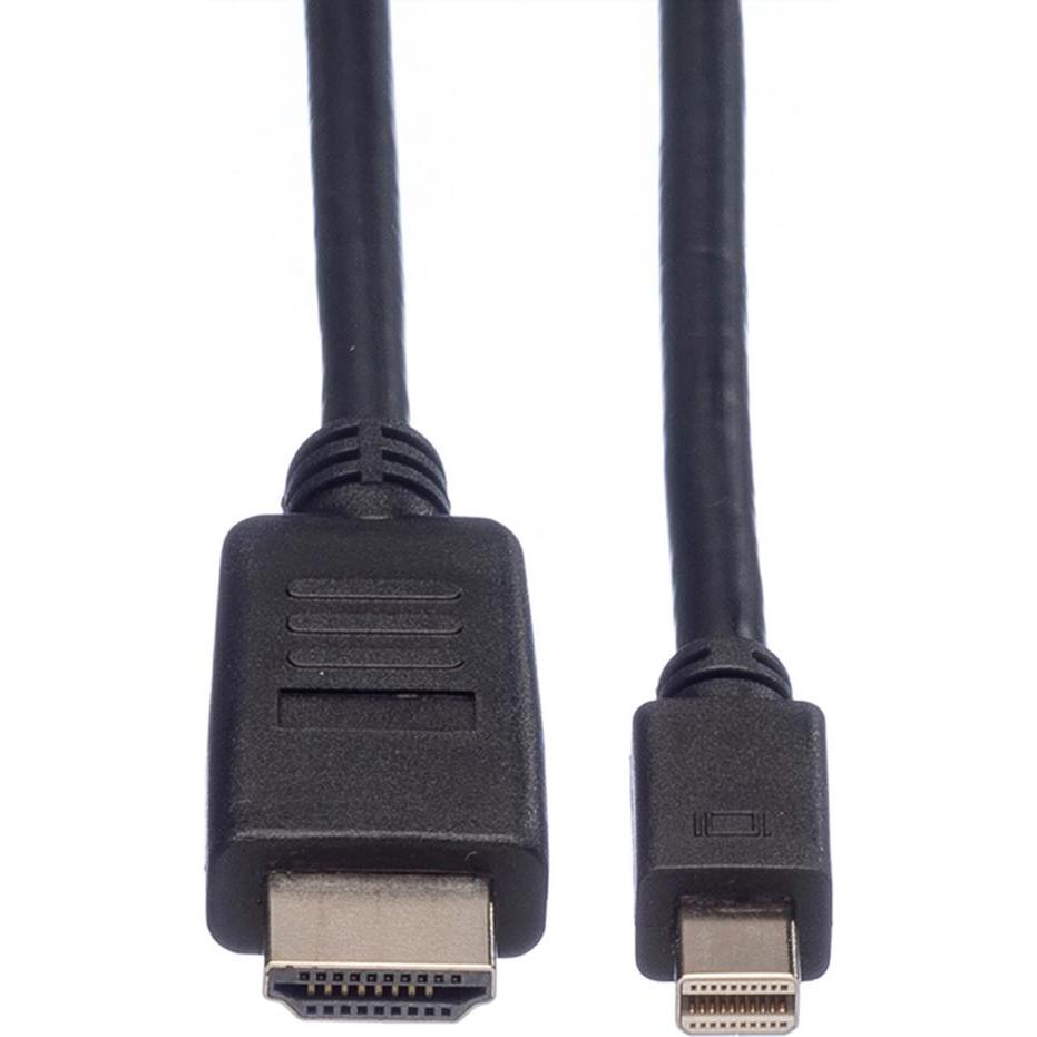 Thumbnail - Roline Mini DisplayPort — HDMI (Typ A) (1.50 m, DisplayPort), Video Kabel