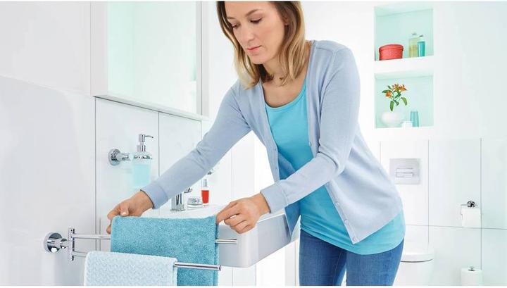 Produktbild tesa LOXX Handtuchhalter zweiarmig inkl. Klebelösung ohne Bohren
