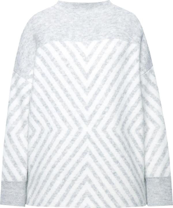 Produktbild Ulla Popken Pullover, grafisches Muster, Stehkragen, Langarm (58)