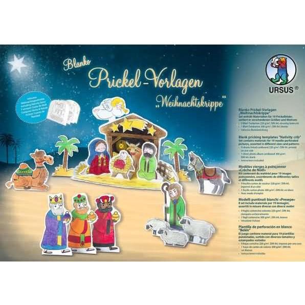 Ursus Prickelvorlage Weihnachtskrippe blanko