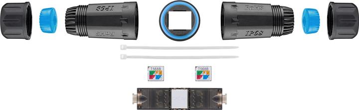 Actual product image Goobay network coupler (U/UTP, CAT6a, 0.12 m)