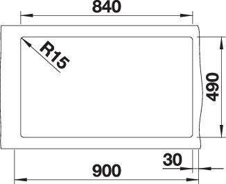 Actual product image Blanco Naya XL 9 (Sink accessories, 86 cm, 51 cm)