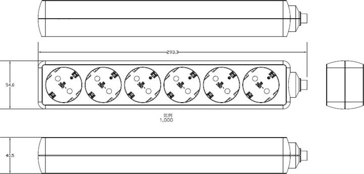 Actual product image Bachmann Selly (6x, CEE 7/3, 1.50 m)