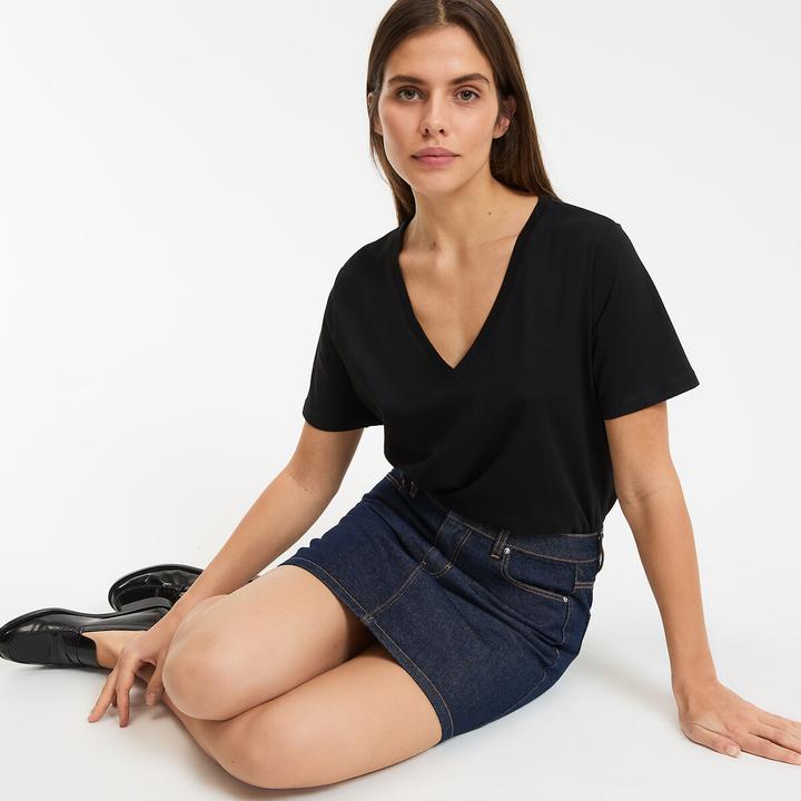 Produktbild La Redoute Collections T-Shirt mit V-Ausschnitt (XXL)