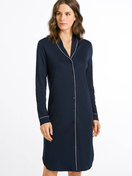Immagine prodotto Hanro Camicia da notte Natural Comfort - 100 cm di lunghezza - manica lunga (S)