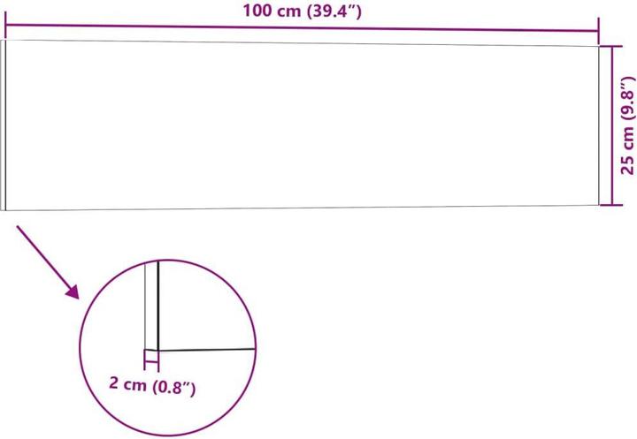 Actual product image VidaXL Klothilde (100 x 25 cm)