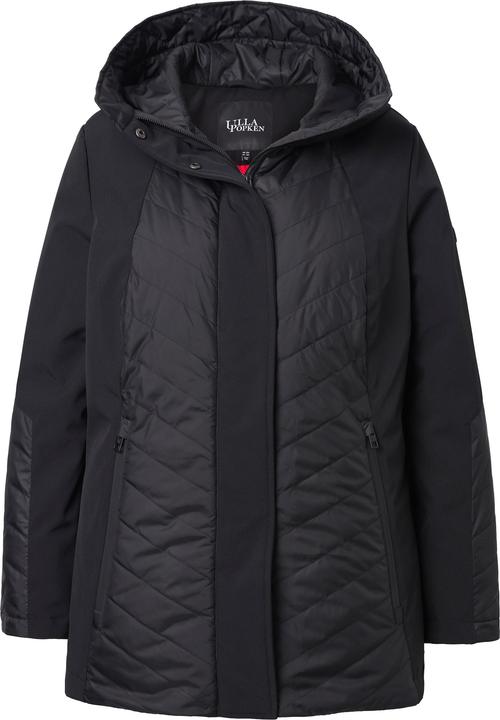 Immagine prodotto Ulla Popken Giacca di softshell HYPRAR per le intemperie con taglio svasato, cappuccio e trapuntatura (42, 44)