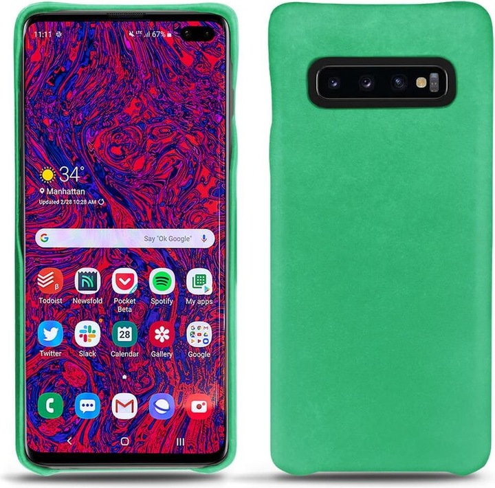 Noreve Lederschutzhülle (Samsung Galaxy S10+)