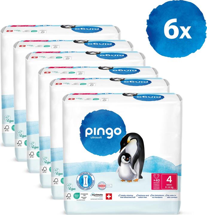 Pingo Ökowindeln (Gr. 4, Monatsbox, 240 Stück)