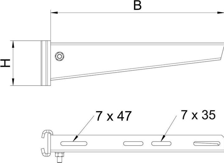 Produktbild OBO Bettermann Vertr Stielausleger AS 30 41 FTK LGR (6479607) (Sonstige)