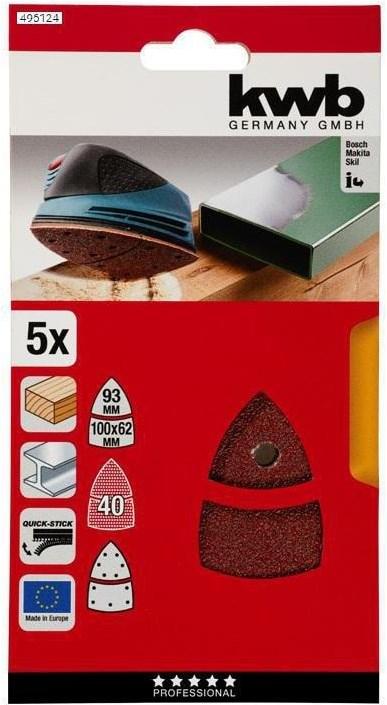 Actual product image kwb Velcro adhesive discs Psm160A K240 (240)
