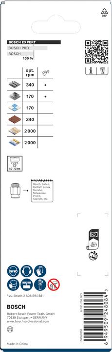 Image du produit Bosch Professional Zubehör Bosch Blau Zubehör 2608901910 EXPERT Power-Change Lochsäge Multi Material 51mm Starter Kit (51 millimètres)