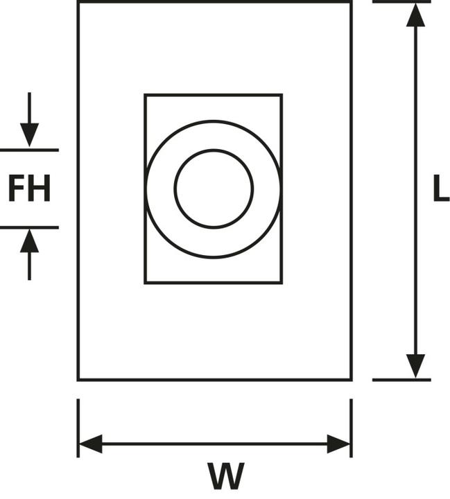Actual product image HellermannTyton Screwable mounting base natural (Fixing loops, 25 mm, 100 pcs.)