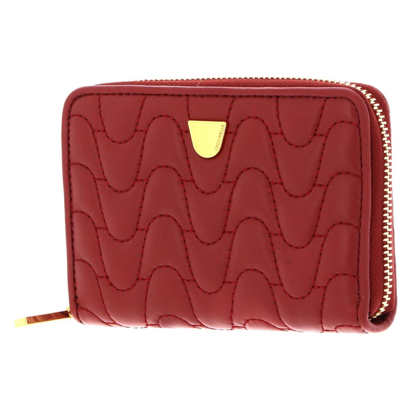 Coccinelle, Damen, Portemonnaie, Clivia Matelasse Zip Around Wallet, Rot