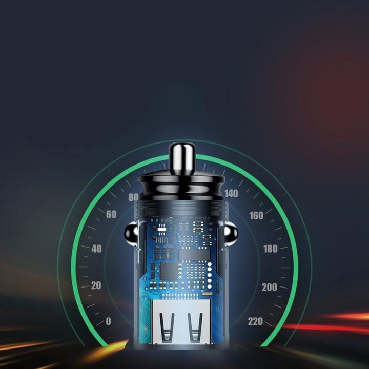 Produktbild Baseus Circular Plastic A+C 30W PPS Car Charger Black