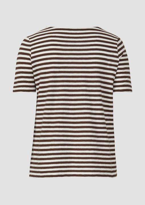 Produktbild S.Oliver T-Shirt Gestreiftes T-Shirt mit Flammgarnstruktur (44)