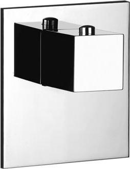 Produktbild Gessi Rettangolo, Fertigmontageteile für 3/4 Hochleistungs Unterputzthermostat, 43252