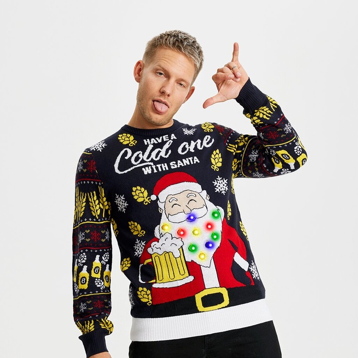 Produktbild Christmas Sweats Have a Cold One With Santa LED (S)