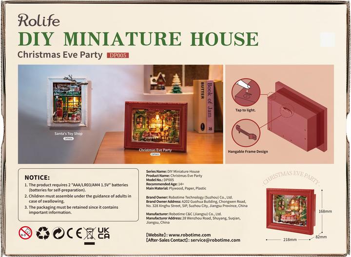 Actual product image Robotime Bausatz Christmas Eve Party