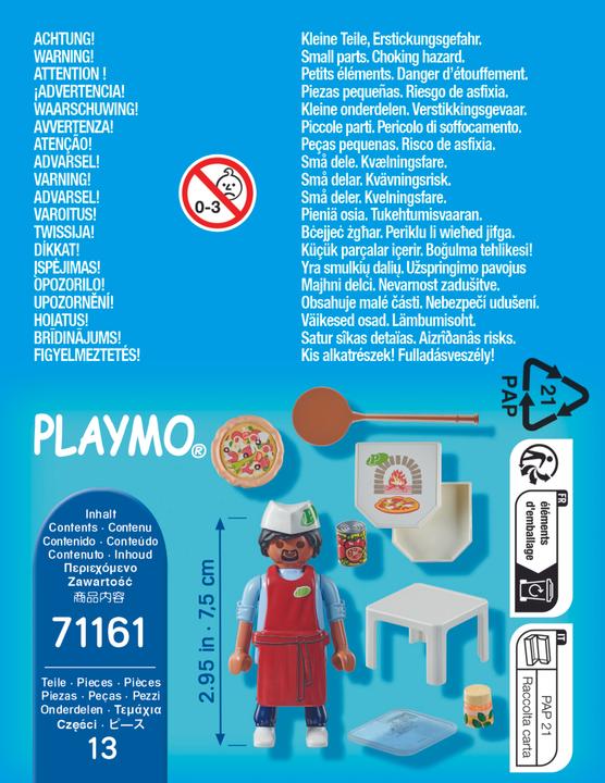 Image du produit Playmobil 71161 Pizzaiolo (71161, Figurines Playmobil)