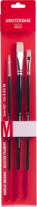 Produktbild Talens Amsterdam Acryl Pinselset Series 600, M (Nr. 4-8-16) (16 mm)