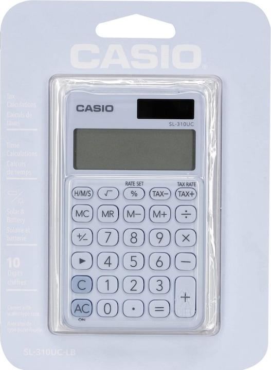 Immagine prodotto Casio Calcolatrice SL310UCLB 10 cifre azzurro (Batterie)