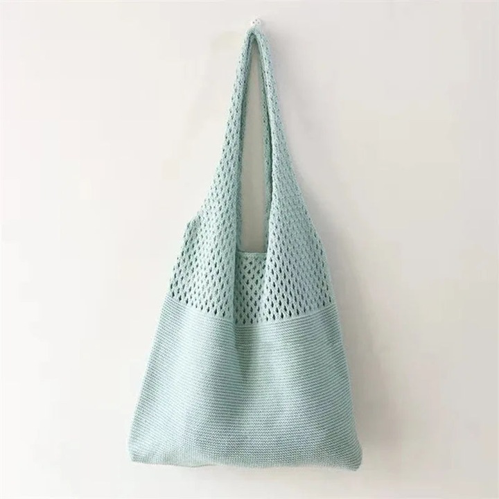 Only-Bags.Store Vintage Hollow Woven Underarm Shoulder Bag Knitted Handbag Large Capacity Shopper Totes Summer