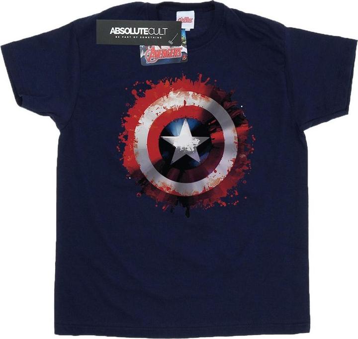 Produktbild Avengers Captain America Kunst Schild Baumwolle Boyfriend TShirt (S)