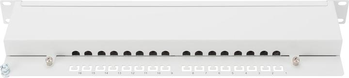Immagine prodotto Digitus CAT 6 Class E Patch Panel schermato a 16 porte RJ45 8P8C LSA 1U Rack Mount Colore Grigio RAL 7035
