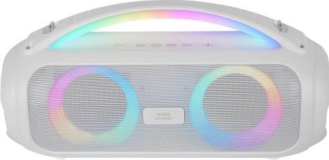 Actual product image Mars Gaming Enceintes Nomade Bluetooth Ms-Pulse RGB (Blanc) (8 h, Electrical connection)