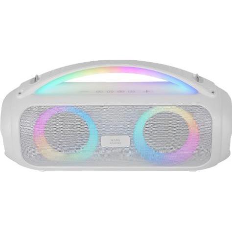 Mars Gaming Enceintes Nomade Bluetooth Ms-Pulse RGB (Blanc) (8 h, Akkubetrieb), Bluetooth Lautsprecher, Weiss