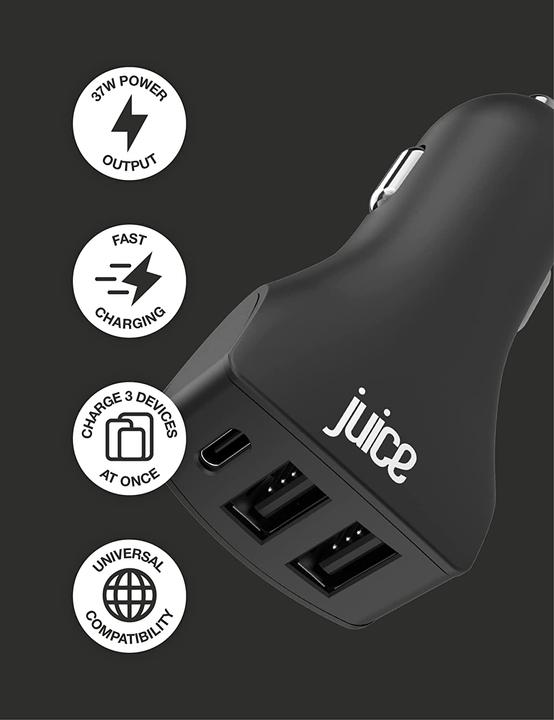 Actual product image Juice Triple PD Car Charger