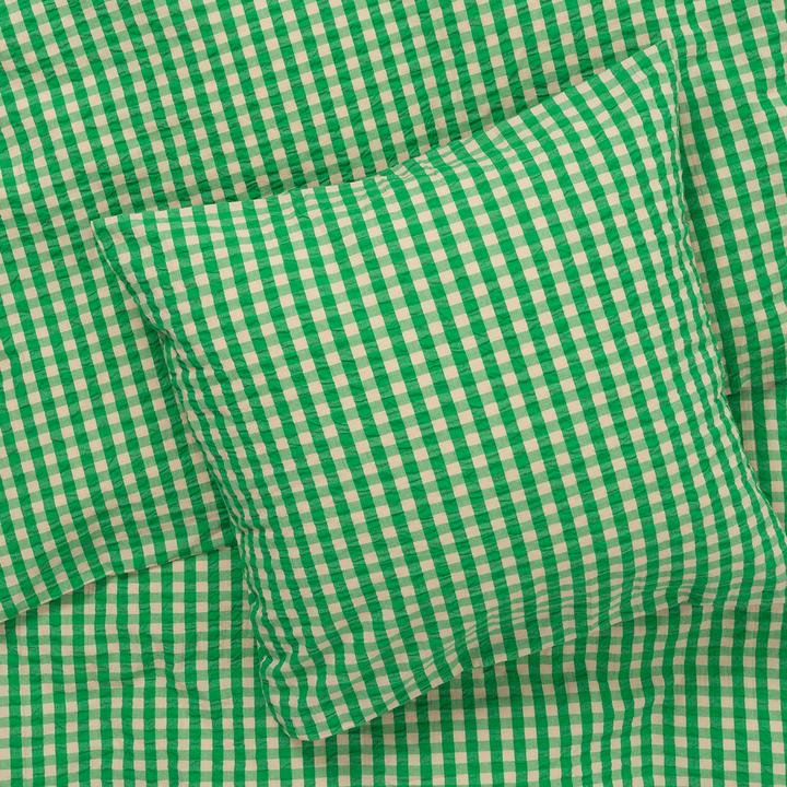 Produktbild Juna B 140 x L 220 cm - Økologisk bomuld - Grøn/sand (Bettwäsche Set, 140 x 220 cm)