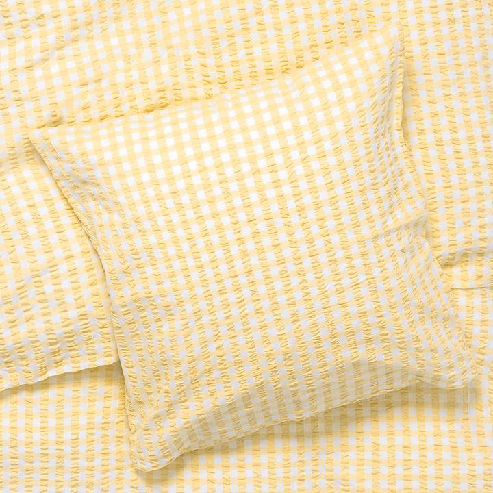 Immagine prodotto Juna Biancheria da letto biologica - Crisp - 140 x 200 cm - Giallo (Set biancheria da letto, 140x200 cm)