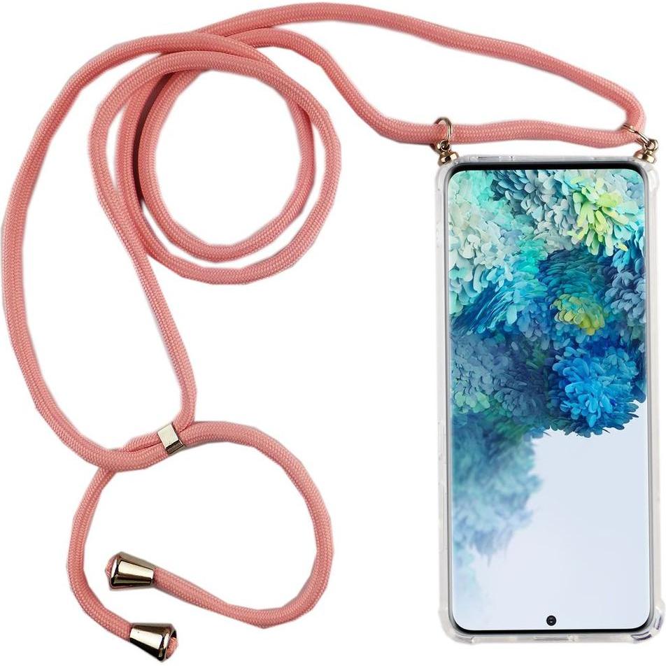 Thumbnail - König Design Handykette für Samsung Galaxy S20 Plus Band Case zum umhängen Kordel Etui Rosa, Handykette, Transparent