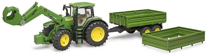 Actual product image Bruder John Deere 7R 350 with front loader & trailer